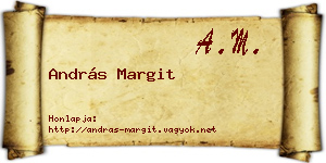 András Margit névjegykártya