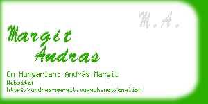 margit andras business card